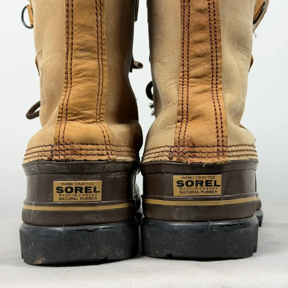 Sorel Bighorn Boots Mens‎ Size 11 Brown Leather Waterproof Insulated Snow Winter